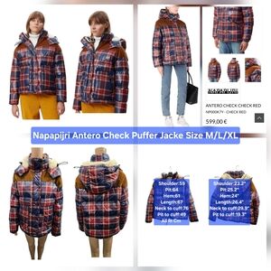 Napapijri Antero Check Puffer Jacket Sizes M/L/XL
